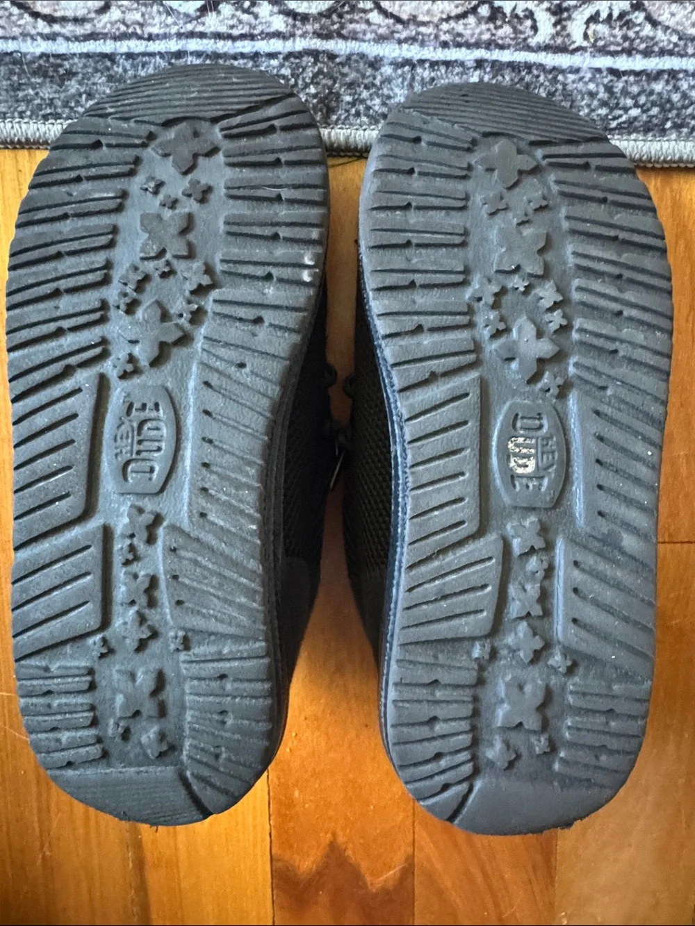Casual Black Slip-On Shoes - Textured Canvas